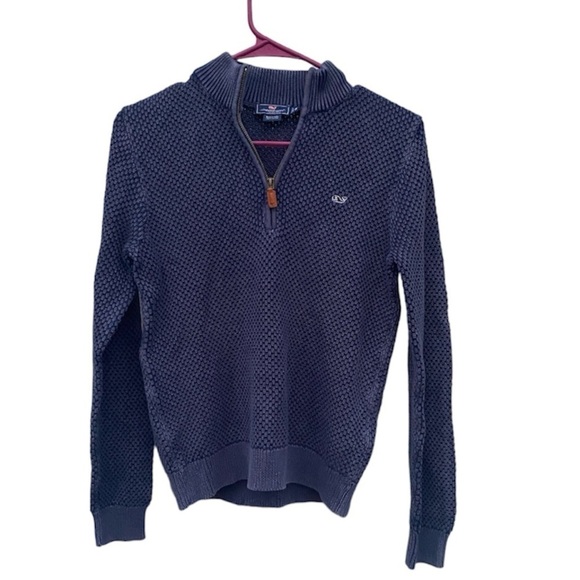 Vineyard Vines Quarter Zip Sweater Boys Size M - Picture 1 of 9